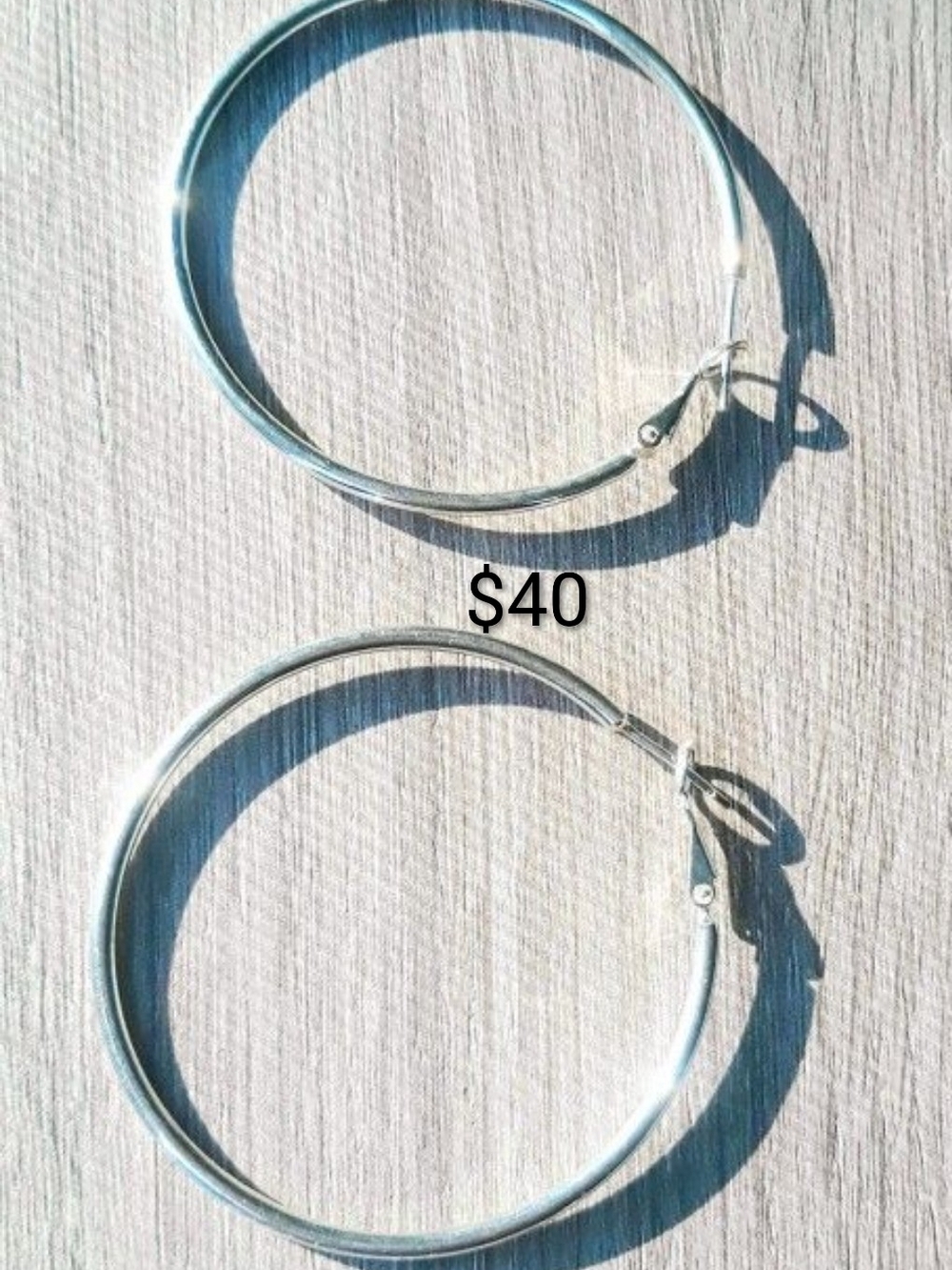 Classic Sterling Silver 925 Hoop Earrings - Silver